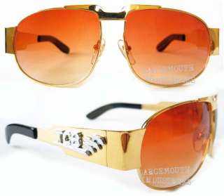  Licensed CLASSIC TCB THE KING Rock Star Sunglasses Concert GOLD  