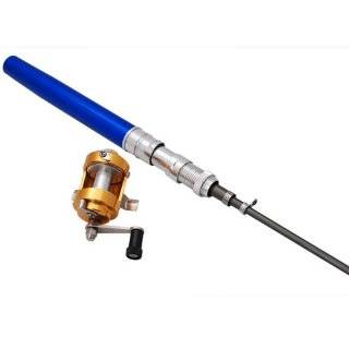 Fishing Rod, Mini Pen Fishing Rod with Reel, Hook & Line, Random Color