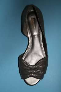 BANDOLINO SHOES DARK Silver Open Toe Shoes NEW L@@K  