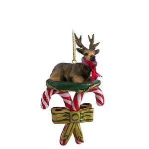  Elk Bull Candy Cane Christmas Ornament