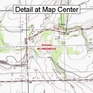  USGS Topographic Quadrangle Map   Armada, Michigan (Folded 