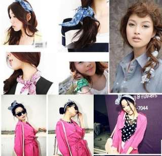    Korea Style Bunny Rabbit Ear Cloth Headband Wire Hair Band Ribbon