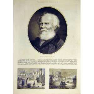  1875 Portrait Head Floods Baptist Mills Bristol Print 
