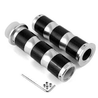 Motorcycle Carbon Fiber Handle Bar Hand Grip Grips Throttle For Metric 