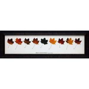  Maple Medley by Owen Mortensen framed 10x33 artwork leaf 