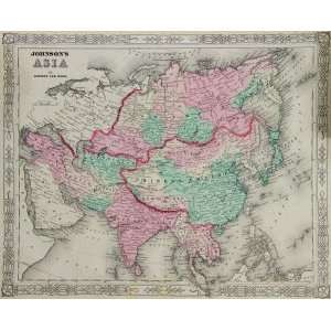  Johnson Map of Asia (1863)