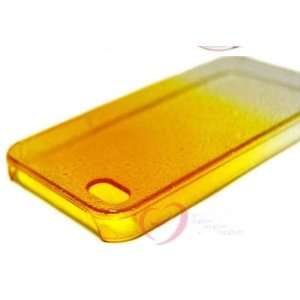  Gradient Yellow Crystal Water Drop Hard Case For iPhone 4 