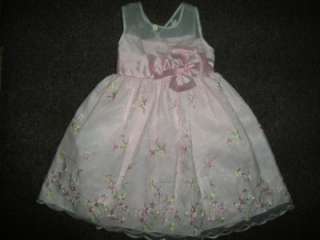   MICHELLE Toddler Girls 3T Boutique Easter Dress Floral PINK Tea Length