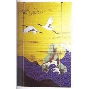  Japanese Shoji Window Blind Crane Design 4x6ft #51400 