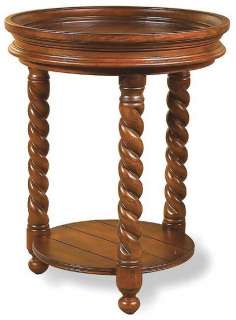 Country Chic TUSCAN ROUND END Side WOOD TABLE Rustic  