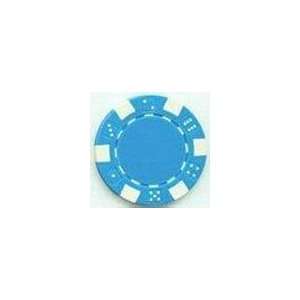 Dice Mold Poker Chips, Light Blue, Clay, 11.5 Grams, Set of 25  