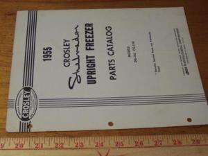 Crosley Shelvador Upright Freezer Parts Catalog, Orig.  