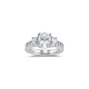    0.62 Cts Diamond Ring Setting in 18K White Gold 8.0 Jewelry