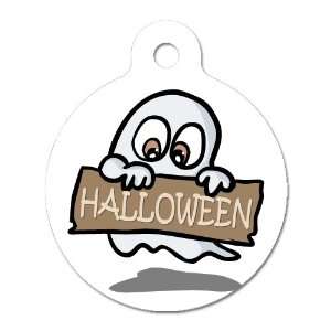 Happy Halloween   Pet ID Tag, 2 Sided, 4 Lines Custom Personalized 