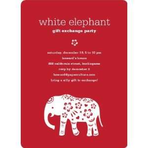  White Elephant Holiday Party Invitation (aka Secret Santa 