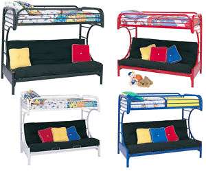 Fordham C Style Twin Over Full Futon Bunk Bed 4 Colors  