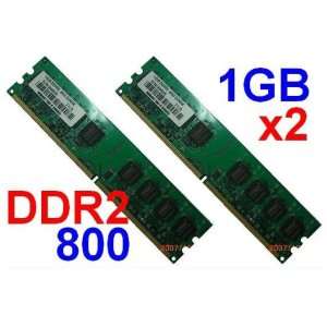  2GB (1GBx2) DDR2 800MHz PC2 6400 Dual Channel DIMM Memory 