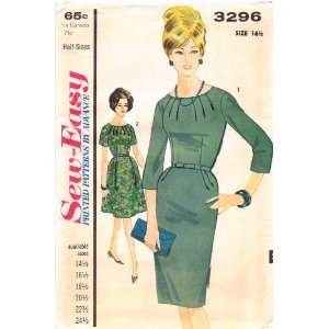  Advance 3296 Vintage Sewing Pattern Womens Dress Size 16 1 