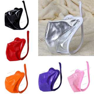 Mens Sexy Shiny C string Thong Underwear Briefs Pouch  