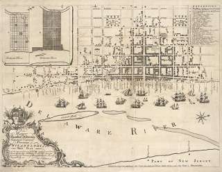   Map of Philadelphia, PA (1762) Scull (Print Reproduction)  