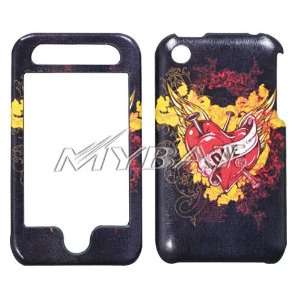 com iphone 3G S & 3G Love Tattoo Clazzy(Leather Touch) Protector Case 