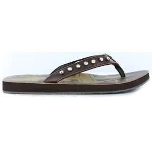   by Cowgirl Jewels Faith Brown Womens Faith Flip Flop in Brown Baby