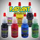 NEW 7 Radiant Colors Tattoo Ink Set 0.5 oz Bottle Kit 100% Authentic 