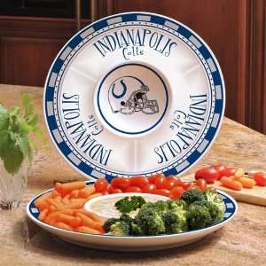  Indianapolis Colts Gameday 2 Ceramic Chip & Dip Sports 
