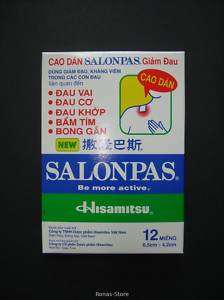 12pc SALONPAS Muscle Joint Pain Relief Body Plaster NEW  