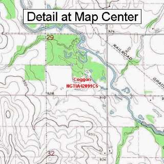 USGS Topographic Quadrangle Map   Coggon, Iowa (Folded/Waterproof 