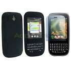 Blk Soft Skin Case Cover+LCD Film For Sprint Palm Pixi