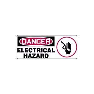  DANGER ELECTRICAL HAZARD (W/GRAPHIC) 7 x 17 Plastic Sign 