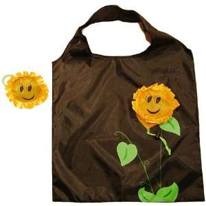  Eco Shopping Bag   Foldable Sun Flower, Black Kitchen 
