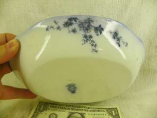   Blue Oval Deep Vegetable Dish by Ridgways   Cheswick pattern  