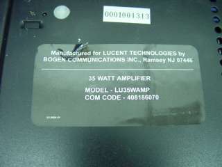 Avaya Lucent Bogen 35W Amplifier LU35WAMP 408186070  