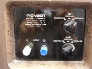   VINTAGE PIONEER CS 88A CS88A 30   25,000 HZ 4 WAY FLOOR AUDIO SPEAKERS