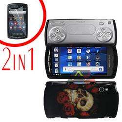 For Sony Ericsson Xperia Play Cover R Skull Case+Screen  