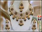   ROYAL LOOK BRIDAL GOLD PLATED KUNDAN COSTUME JEWELRY NECKLACE SET