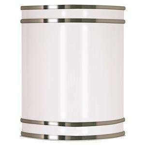  Nuvo 60/907 One Light Glamour Sconce, White and Brushed 