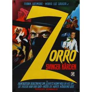 Zorro the Avenger Poster Movie Danish 27 x 40 Inches   69cm x 102cm 