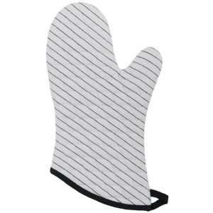  Now Designs Quilted Oven Mitt   White Pinstripe