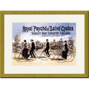   /Matted Print 17x23, Royal Psycho and Salvo Cycles