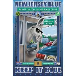  New Jersery Blue 20x30 poster