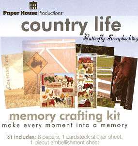 COUNTRY LIFE 12X12 Scrapbooking Kit Paper House NEW  