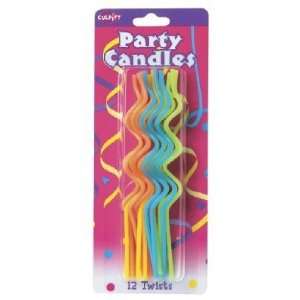  Lets Party By Deco Pac Tall Twists Neon Candles 