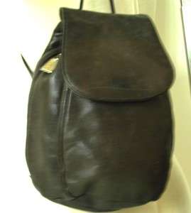 TIGNANELLO Dark Brown Leather Backpack Purse Handbag  