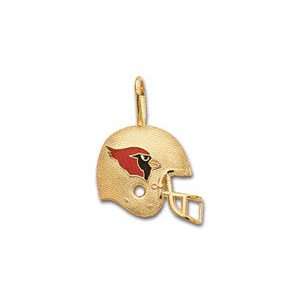  14ky and enamel Arizona Cardinals helmet charm Gold and 