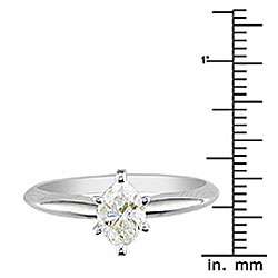14k Gold 3/4ct TDW Marquise Diamond Engagement Ring (I J, I1 