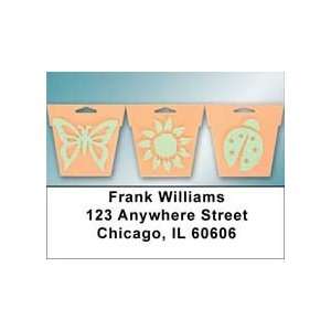  Insects On Flower Pot Address Labels