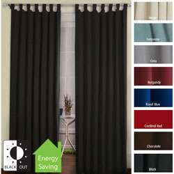 Tab Top Thermal Insulated 84 inch Blackout Curtain Panel Pair 